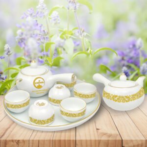 Bộ Bạch Ngọc Ấm Chén Trà Đạo